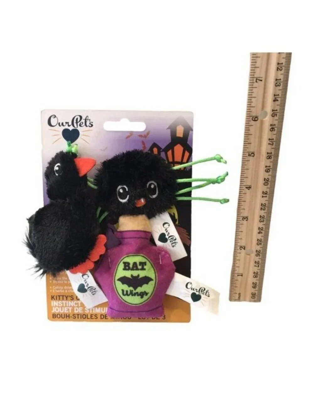 Our Pets Halloween Kitty's Creepy Critters Catnip Raven Spider Potion Set of 3